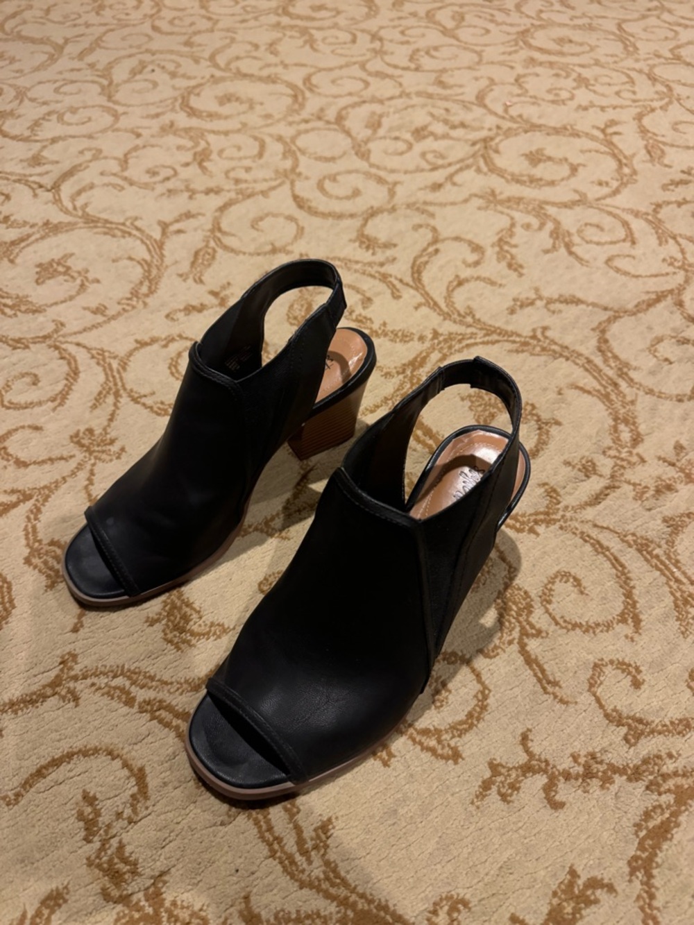 Style and Co Women's Black Block Heel Sandal